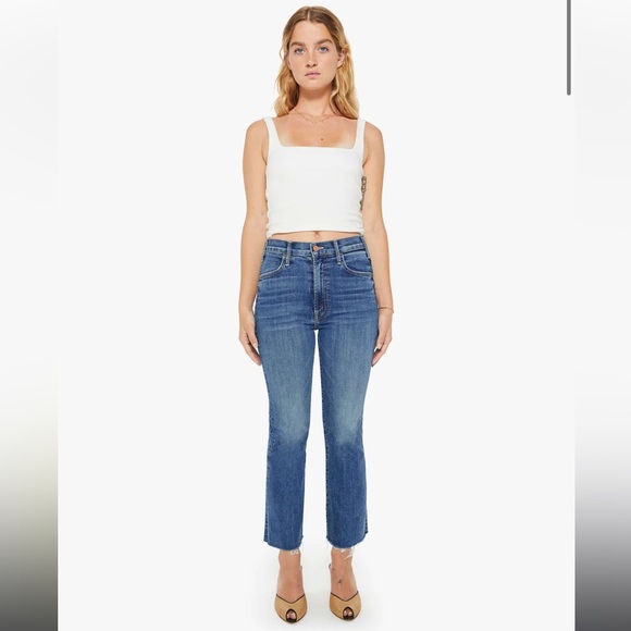MOTHER Denim - Mother PETITES The Lil Hustler Ankle Fray denim jean